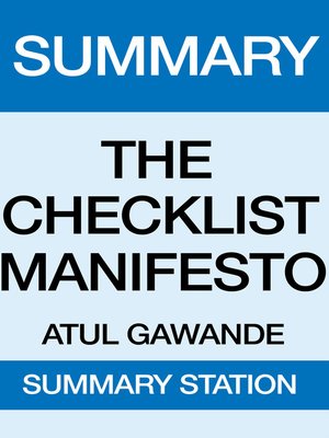 cover image of The Checklist Manifesto Summary